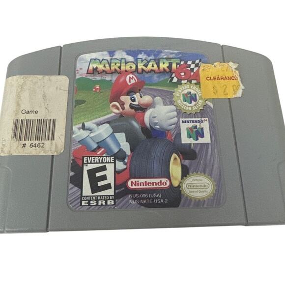 Nintendo 64 Mario Kart 64 Game Cartridge Authentic 1997 Works - Picture 1 of 5
